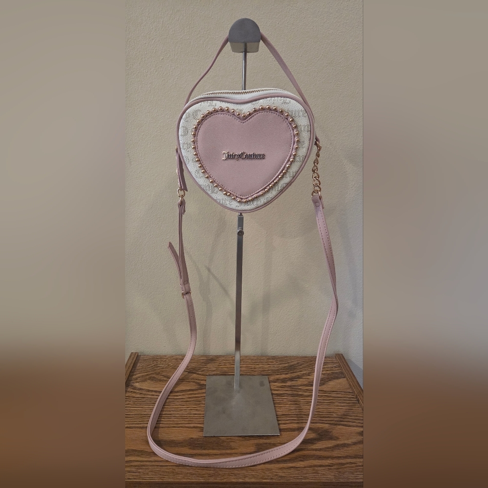 Juicy Couture Light Pink Heart Crossbody Bag